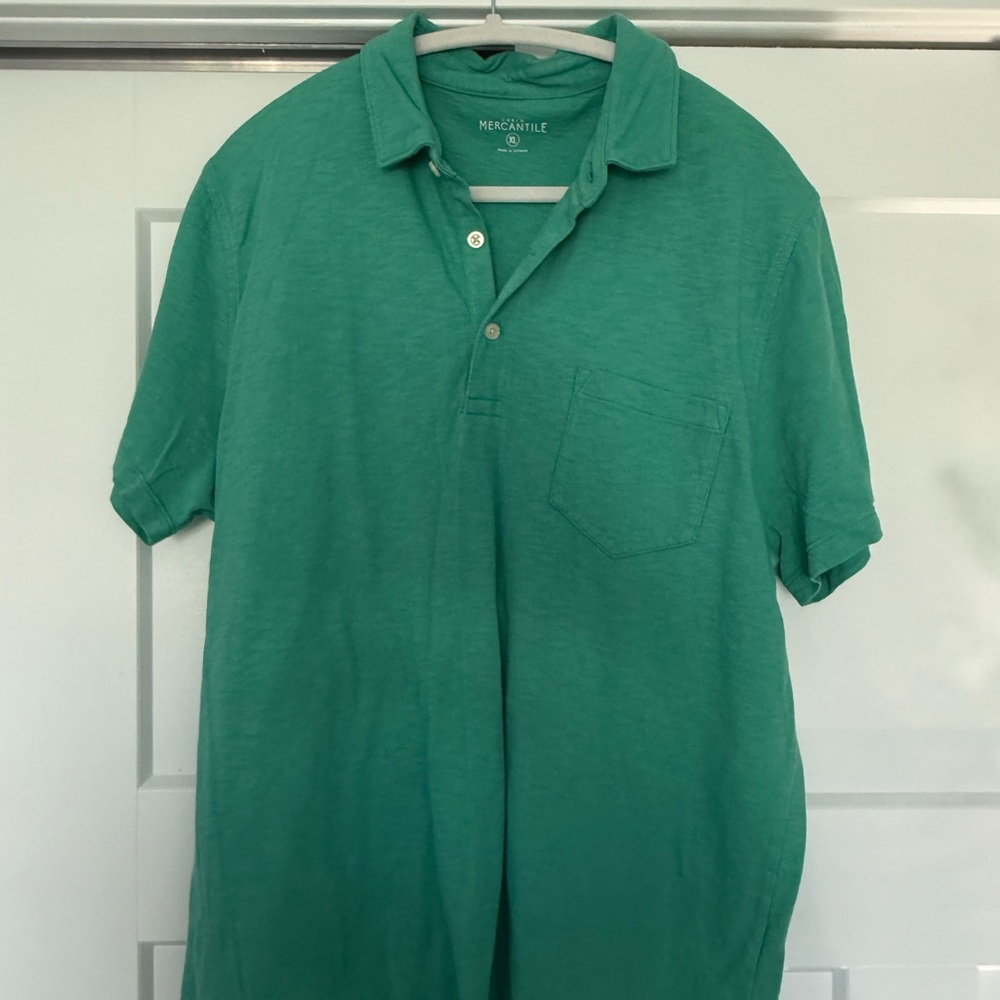 J. Crew Green Polo Shirt Classic Style